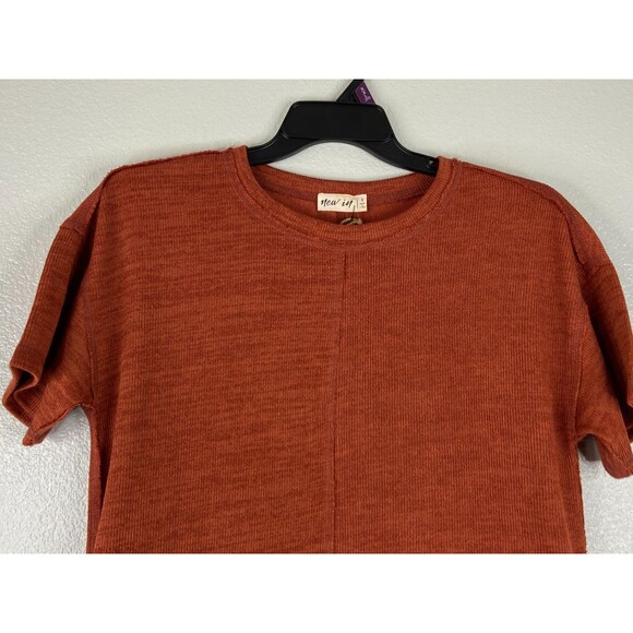 New In Collection Women Small Shirt Dress Burnt Orange Short Sleeve NWT - Picture 2 of 8